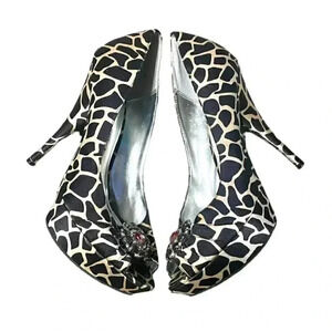 Michael Selena  Animal Print w/Jeweled Pendant